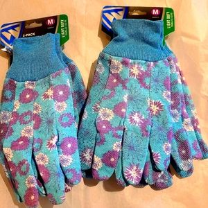 4 New Pairs Ladies Fabric Garden Gloves With Grip  Dots by Jersey Gloves & Gear